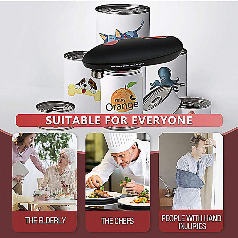 Automatic Can Opener One Touch Electric Jar Lid Opener Kitchen Bottle Tool