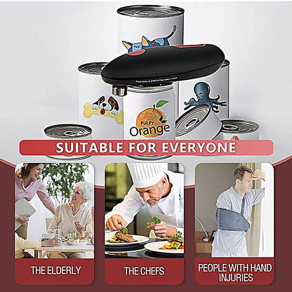 Automatic Can Opener One Touch Electric Jar Lid Opener Kitchen Bottle Tool