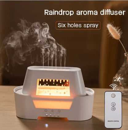 Raindrop Aroma Humidifier – Relaxing LED Mist Diffuser